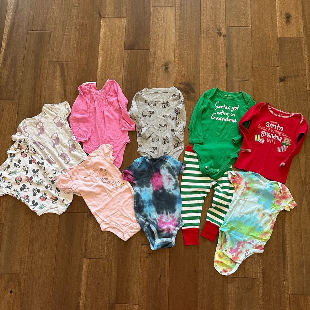 Carter's & Other Brand Colorful Bodysuits.
